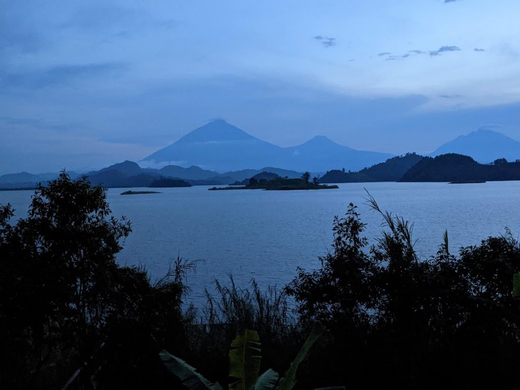 Lake Mutanda at twilight